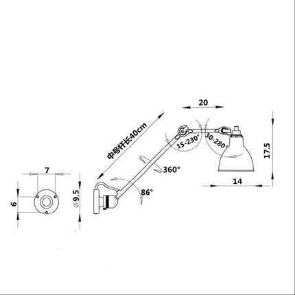 Applique murale design bras robotique pour intérieur moderne — LZ4X9T2