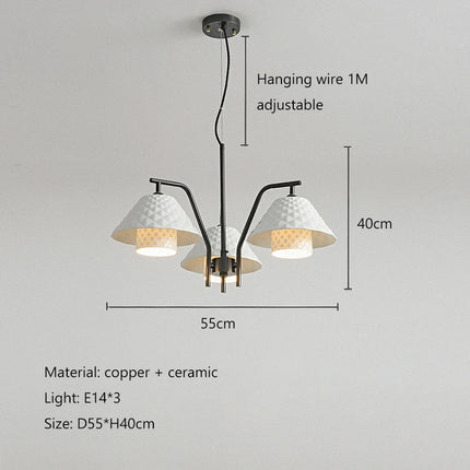 Lustre contemporain en céramique dorée pour intérieur — LZ4X9J