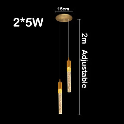 Lustre LED en cristal moderne pour hôtel et bar créatif — LZ4X9P2