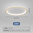 A Rond 25W Doré / 3 couleurs sans télécommande