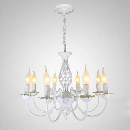 Lustre suspension LED à bougies style européen moderne — LZ4P9X