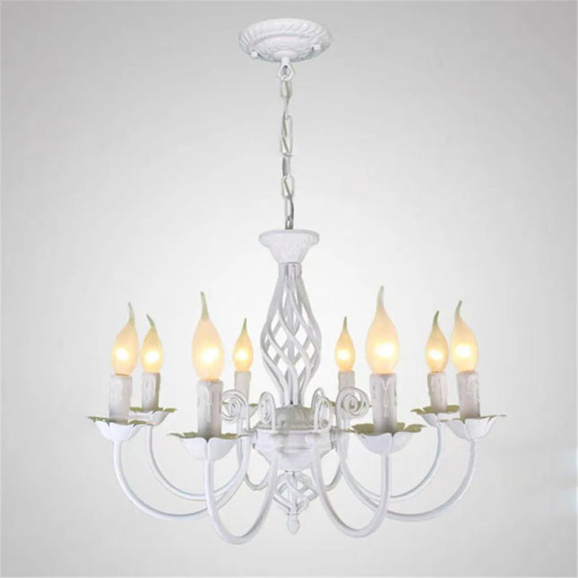 Lustre suspension LED à bougies style européen moderne — LZ4P9X