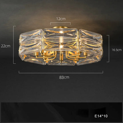 Lustre LED cuivre au style nordique pour décoration intérieure — LZ7FQ2