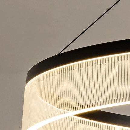 Lustre circulaire LED en aluminium et acrylique pour intérieur — LZ4X9P2