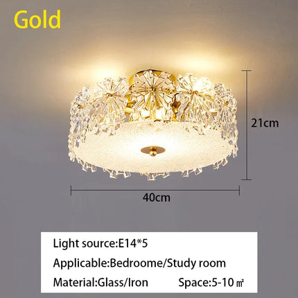 Plafonnier LED en verre cristal au design minimaliste pour intérieur élégant — LZ4X9Q2M