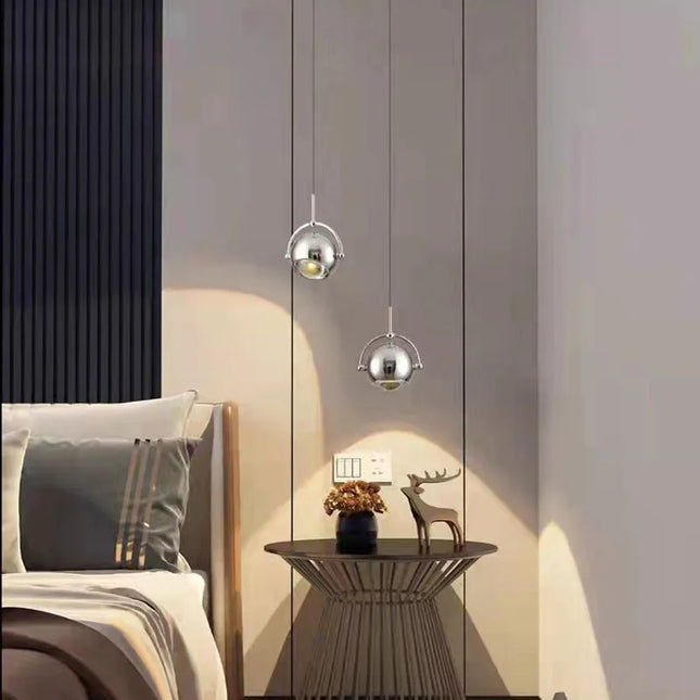 suspension led rotative avec fil métallique réglable
