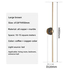 Blanc chaud (2700-3500K) / Marron-H 95cm