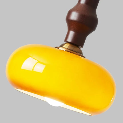 Suspension en bois d’hévéa et verre pour intérieur moderne — LZ4X9Q2