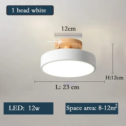 Lustre LED en bois style nordique pour plusieurs pièces — LZ4X9T