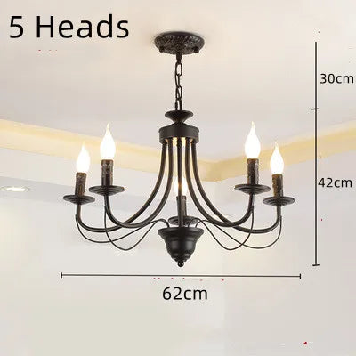 Lustre en fer forgé noir et blanc au design moderne pour intérieur — LZ4X9J
