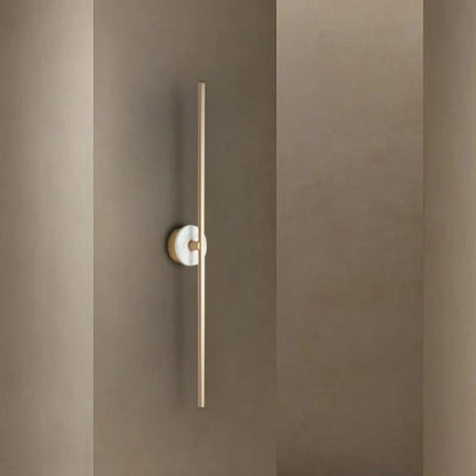 Applique murale en marbre naturel avec détail en laiton minimaliste — LZ4X9P2
