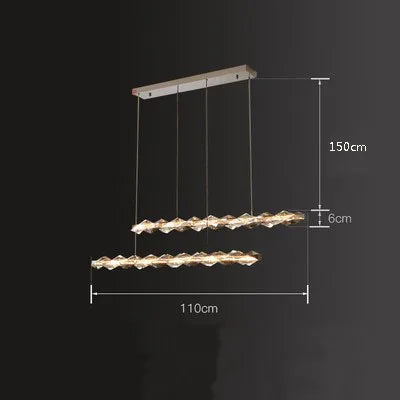 Lustre suspension en cristal pour ambiance élégante et minimaliste — LZ4Q7M2