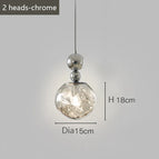 2 têtes-Chrome / Lumière blanche