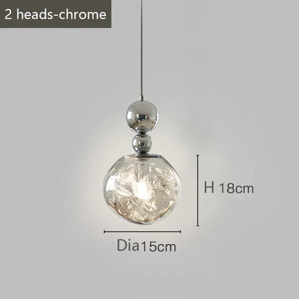 Lustre léger en verre style Bauhaus pour décoration moderne — LZ4G7P9