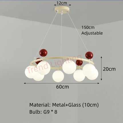 Suspension moderne en verre avec anneau métallique design — LZ4X9P