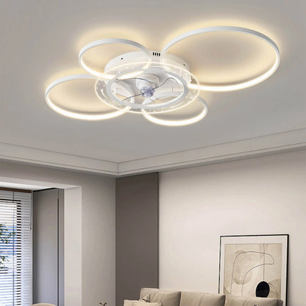 Plafonnier design avec des cercles à LED