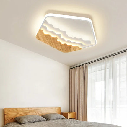 Plafonnier moderne minimaliste style bois pour intérieur — LZ4X9T