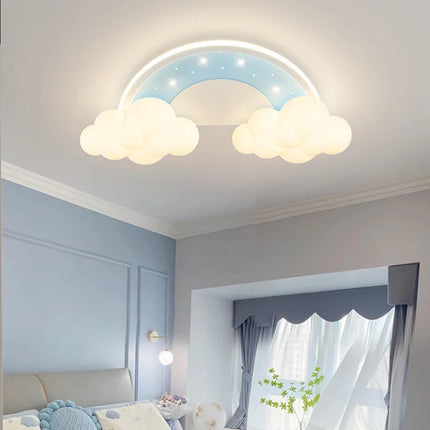 Plafonnier moderne décor nuage et arc-en-ciel pour chambre enfant — LZ4B7X9