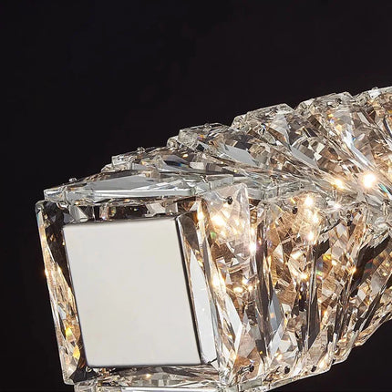 Lustre anneau LED dimmable en cristal pour intérieur moderne — LZ7XQ2