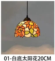 Lustre en verre style Tiffany rétro pour intérieur méditerranéen — LZ4X9P