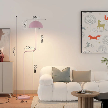 Lampadaire nordique en verre avec abat-jour pour intérieur — LZ4X9B