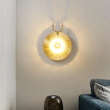 Applique murale créative tête de cerf en cuivre personnalisée — LZ4X9T2