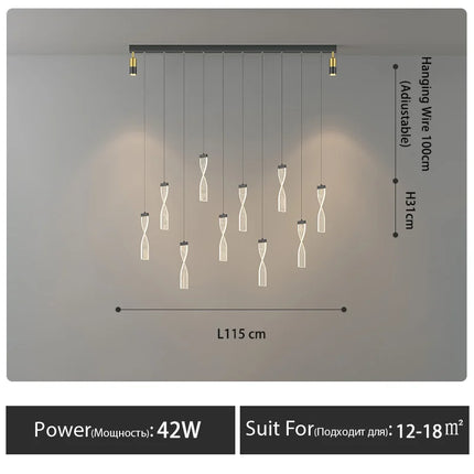 Suspension LED style nordique pour cuisine, hôtel et café — LZ4X9P2Q