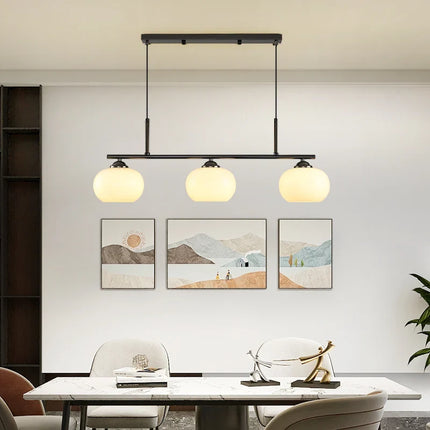 Lustre suspension nordique en verre blanc pour plafond — LZ4M9Q2