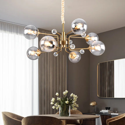 Lustre LED moderne à 10 globes décoratifs — LZ4N7Q2
