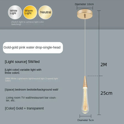Suspension moderne en cristal design épuré — LZ4X9T