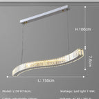 L150cm 116W / Lumière chaude 3000K / Corps chromé