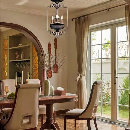 Plafonnier LED multi-têtes style industriel rétro américain décoratif — LZ4X9M