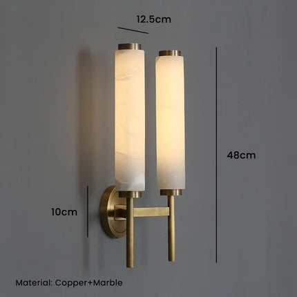 Applique murale décorative en marbre et cuivre pour chambre — LZ4X9T1