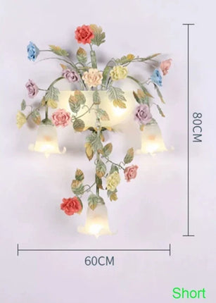 Applique murale en métal décorative avec fleurs et herbes — LZ4X9P2