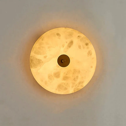 Applique murale ronde en marbre LED pour salon, escalier et hôtel, éclairage blanc chaud à froid — LZ4X9P2