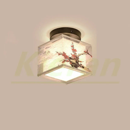 Plafonnier LED moderne motif lotus et oiseau pour hôtel et KTV — LZ4X9T