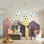Ballon de football bleu / Blanc chaud 3000K