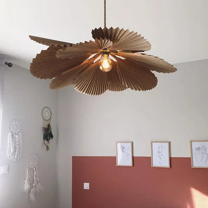Lustre rétro en papier forme pétale pour décoration intérieure — LZ4X9TQ