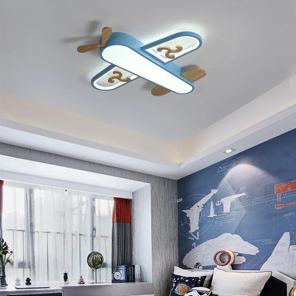 Plafonnier minimaliste en bois forme avion pour chambre d’enfants — LZ4XJ9