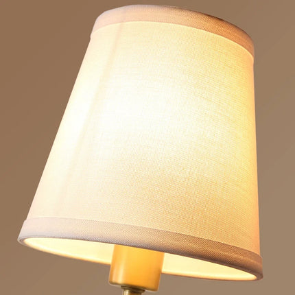 Applique murale classique en cuivre avec abat-jour en tissu — LZ4XJ9