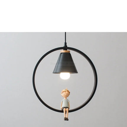 suspension modernes nordiques avec suspension oiseau led