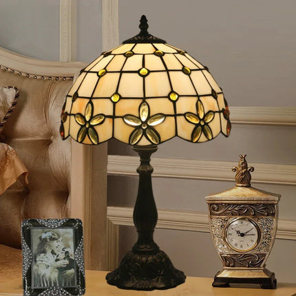 Lampe de chevet décorative en verre teinté style méditerranéen — LZ4X9M