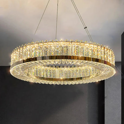 Lustre suspendu en cristal avec lampes LED luxueuses — LZ4X9Q7
