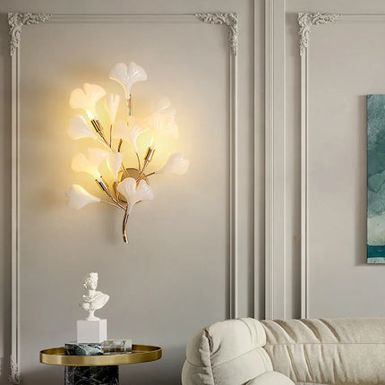 Applique murale en céramique décorée de fleurs romantiques — LZ7QX2
