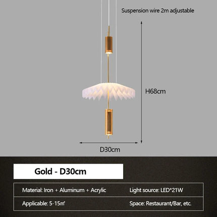 Lustre LED minimaliste artistique pour intérieur moderne — LZ4X9T