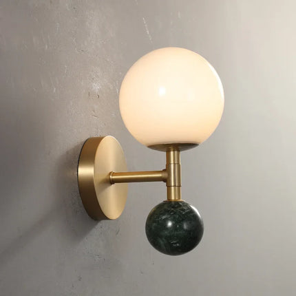 Applique murale design en cuivre et marbre avec éclairage intérieur — LZ4X9T2