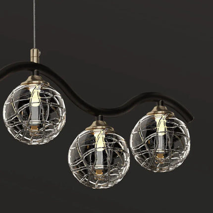 Suspension intérieure en verre et métal au design moderne — LZ4X9P