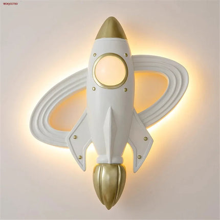 Applique murale LED fusée spatiale avec télécommande pour chambre enfant — LZ4X9Q2
