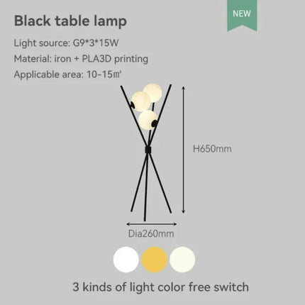 Lampadaire LED sphère en verre effet lune — LZ4X9P2