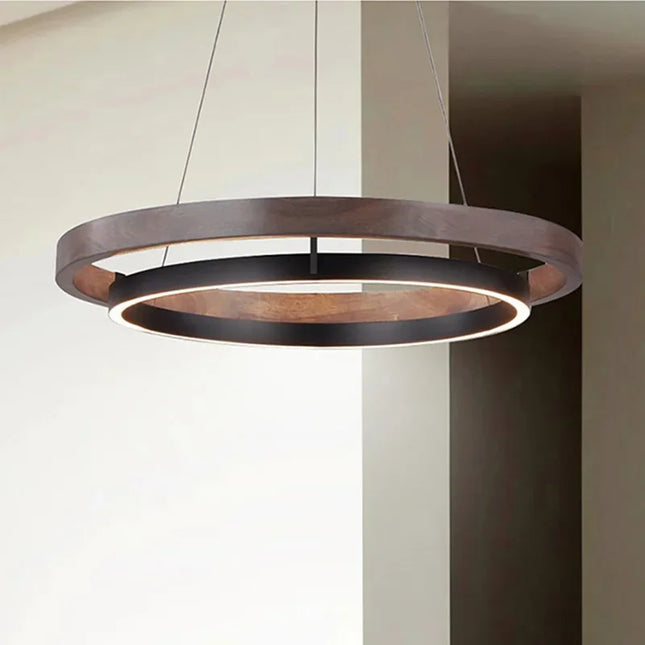 Lustre en bois pour intérieur au design minimaliste — LZ4X9P
